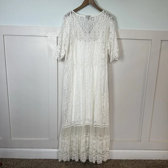 City Chic NWT Summer Lace Maxi Dress Women's XL/22 Ivory Bridal Elopement Boho - eharrisgallery.com City Chic NWT Summer Lace Maxi Dress Women's XL/22 Ivory Bridal Elopement Boho - eharrisgallery.com
